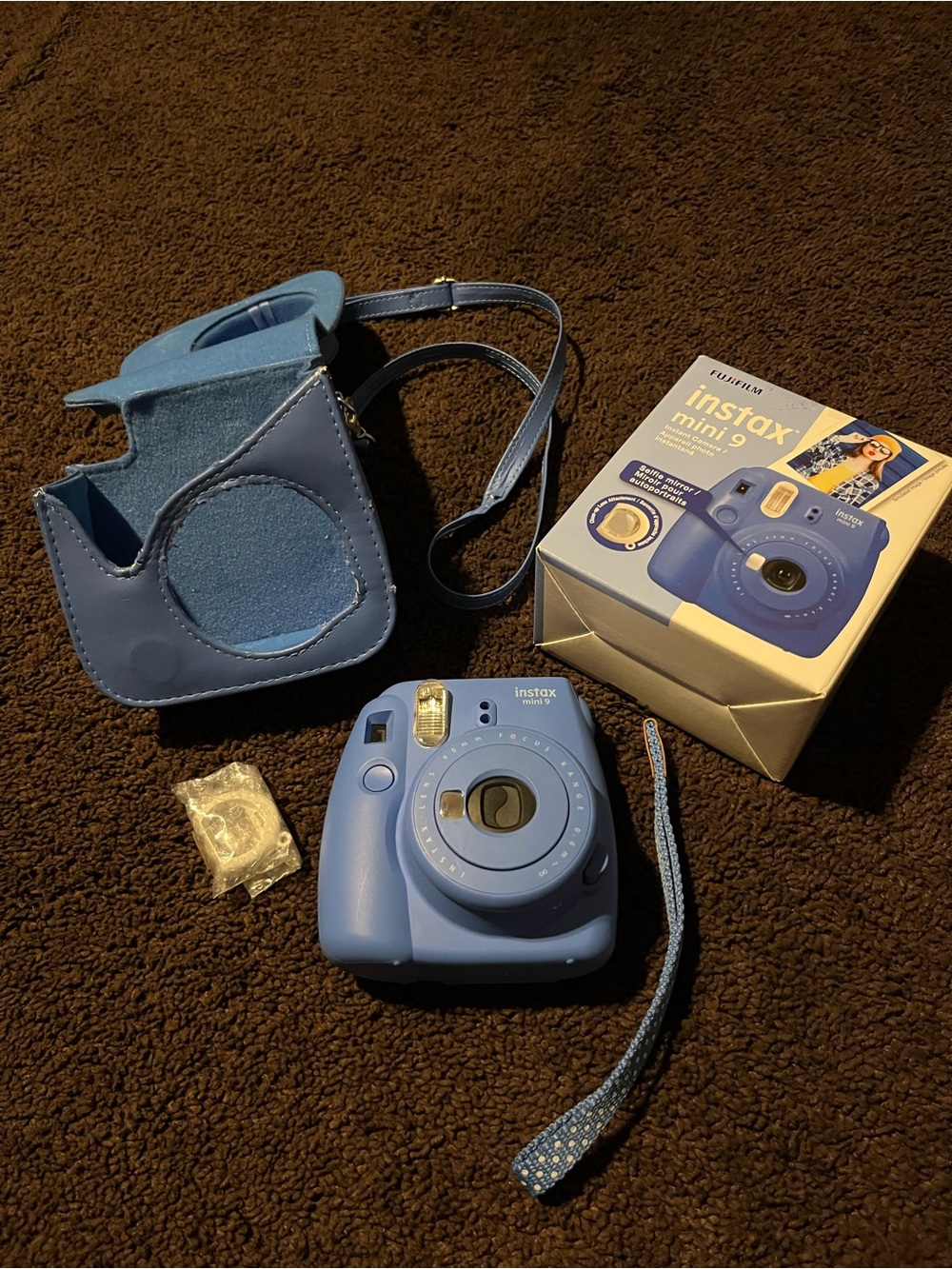 Fujifilm instax mini 9 Instant Camera in Blue with Matching Case
